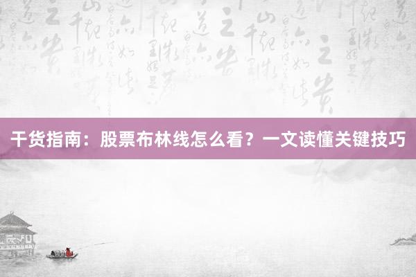 干货指南：股票布林线怎么看？一文读懂关键技巧