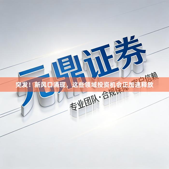 突发！新风口涌现，这些领域投资机会正加速释放