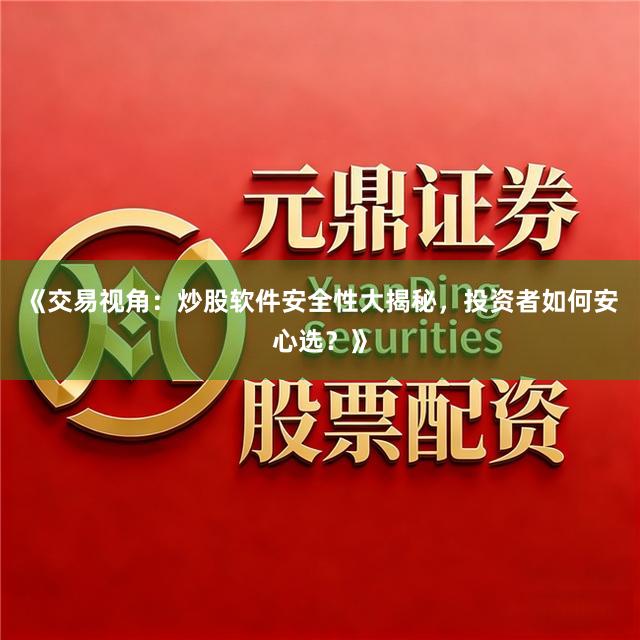 《交易视角：炒股软件安全性大揭秘，投资者如何安心选？》